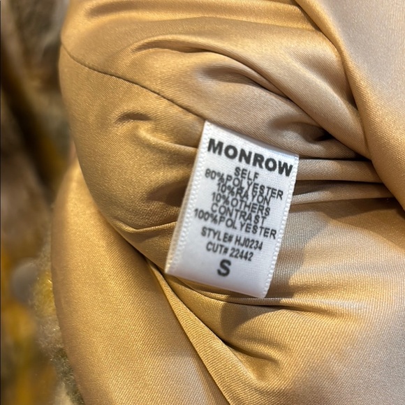 Monrow Multi Color Plaid Flannel Shacket Coat Jacket sz S - Picture 8 of 8